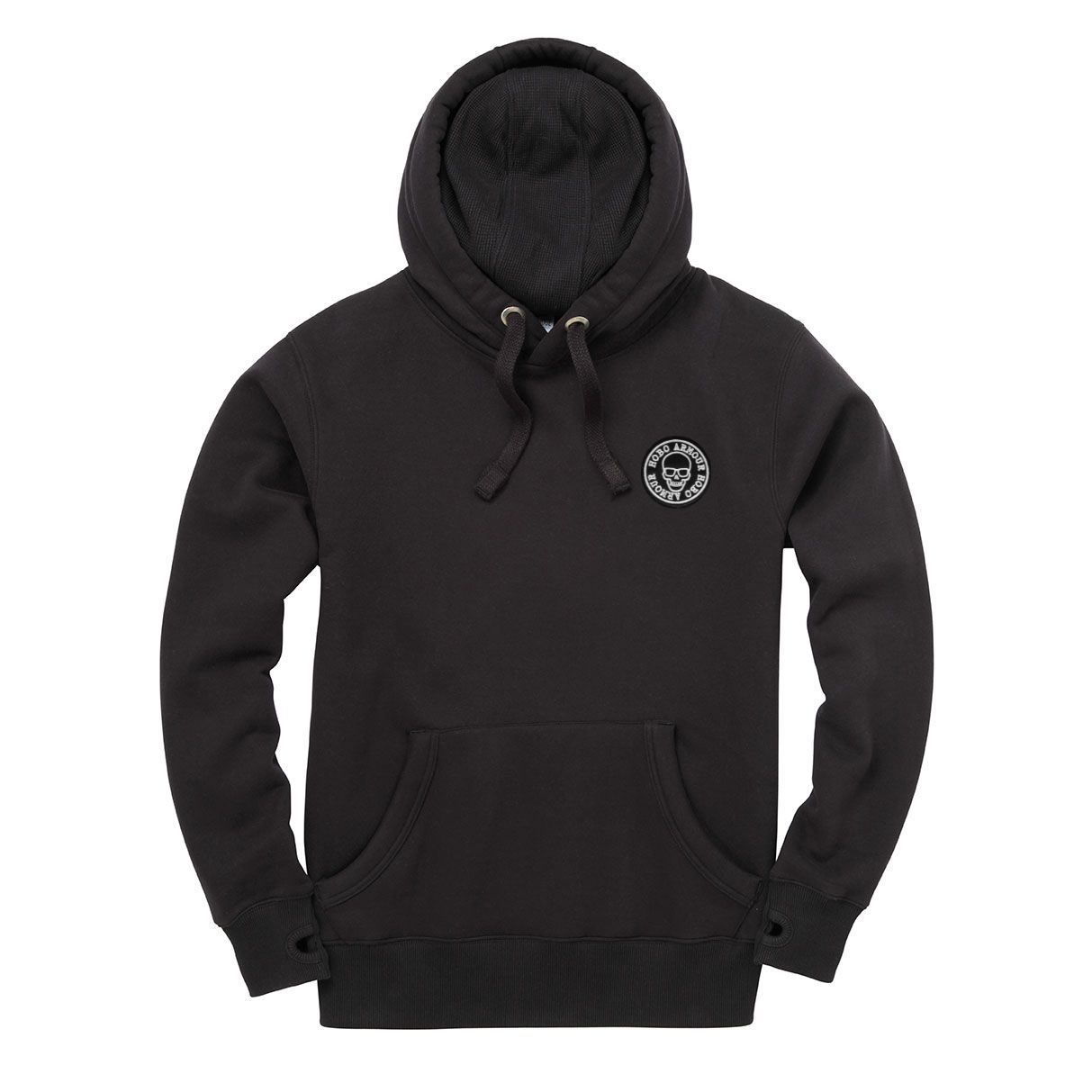 Black Patched Winter Stash Hoody